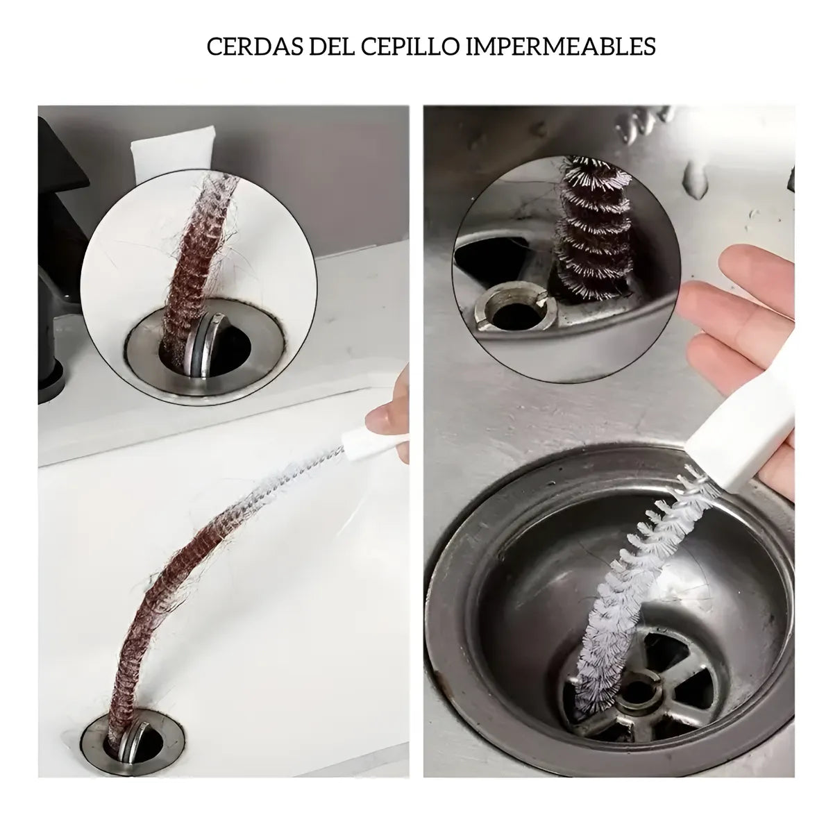 Cepillo Destapa Cañerias Desagüe Sifón Tubos Duchas Lavadero