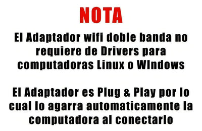 Adaptador Wifi Usb Ac Doble Banda Dual 2.4 Y 5 Ghz + Rapido