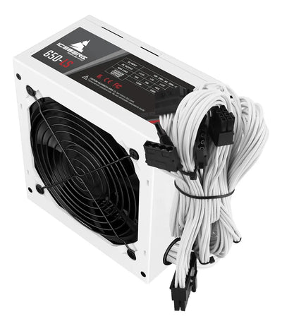Fuente De Poder Gamer Iceberg 650 Ls White Retail Real Blanco