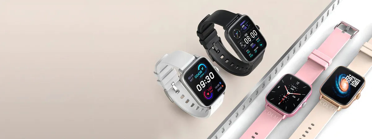 Reloj Smartwatch Colmi P28 Plus Gold 1,69 Ip67 Fitness Color De La Caja Black Color De La Malla Dorado