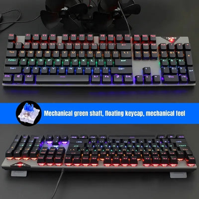 Teclado Mecánico Gamer Rgb Switch Azul K-79 Negro Inglés Internacional