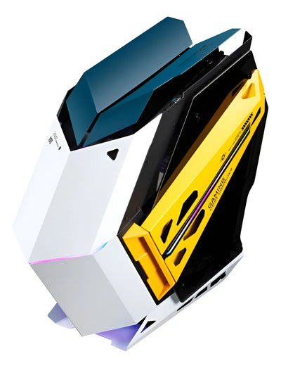 Chasis Gabinete Caja Gamer Iceberg Mech One Argb X4 Fan Blanco
