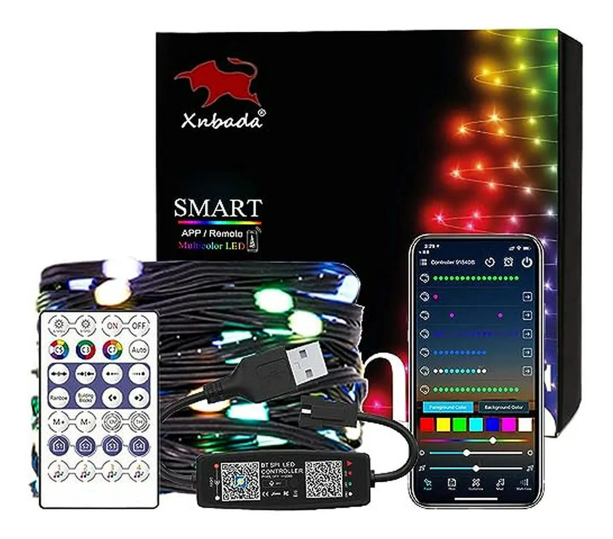 Luces Led De 5m Rgb Con Controlador - Decoración Navideña
