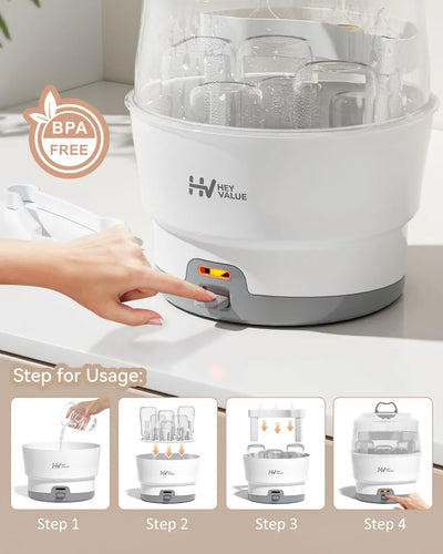 Esterilizador Eléctrico Heyvalue Para Biberones, Ultra