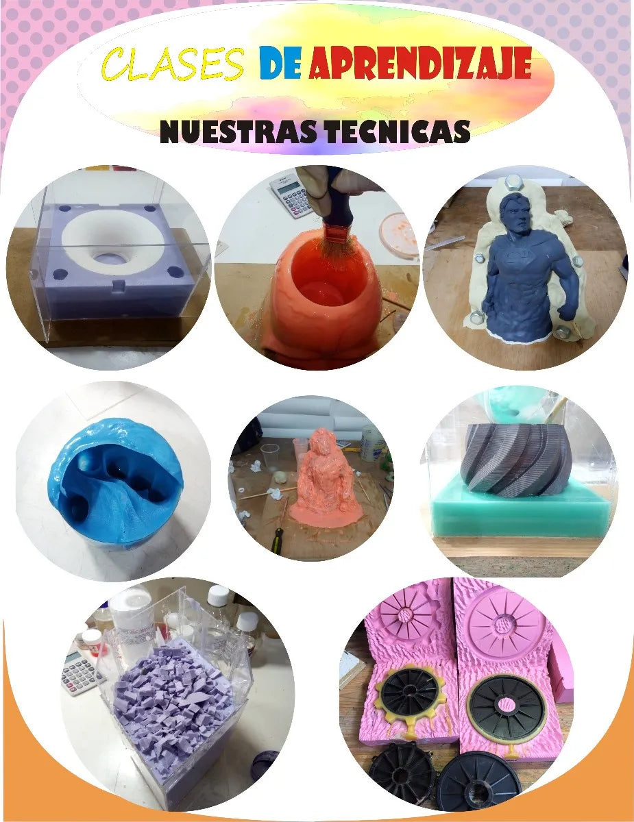 Caucho Silicona Mold 25 Estaño Liquido Moldes 1kiloescultura