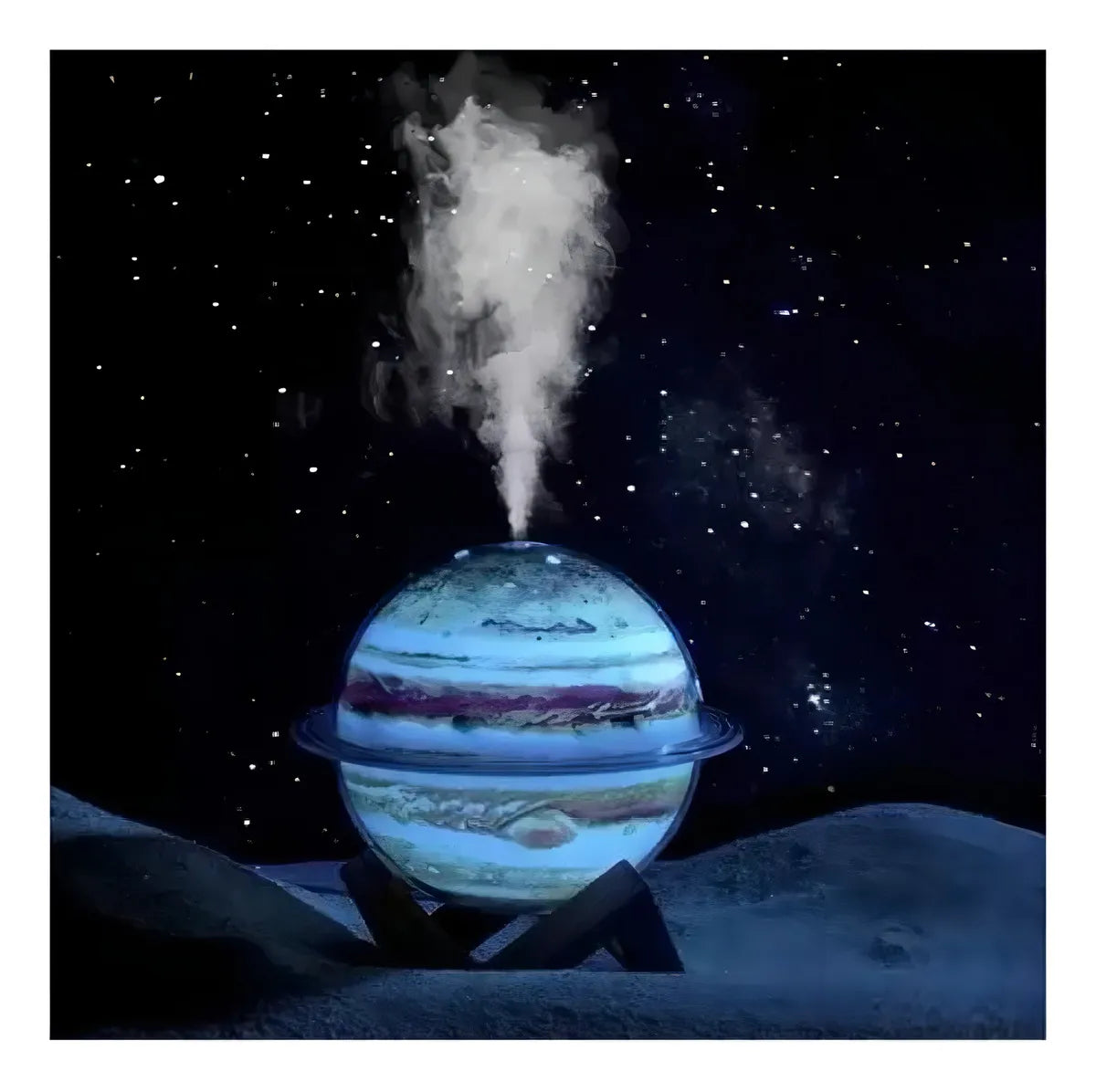 Humidificador Lampara Saturno Difusor Aroma Electrico Led Color Blanco
