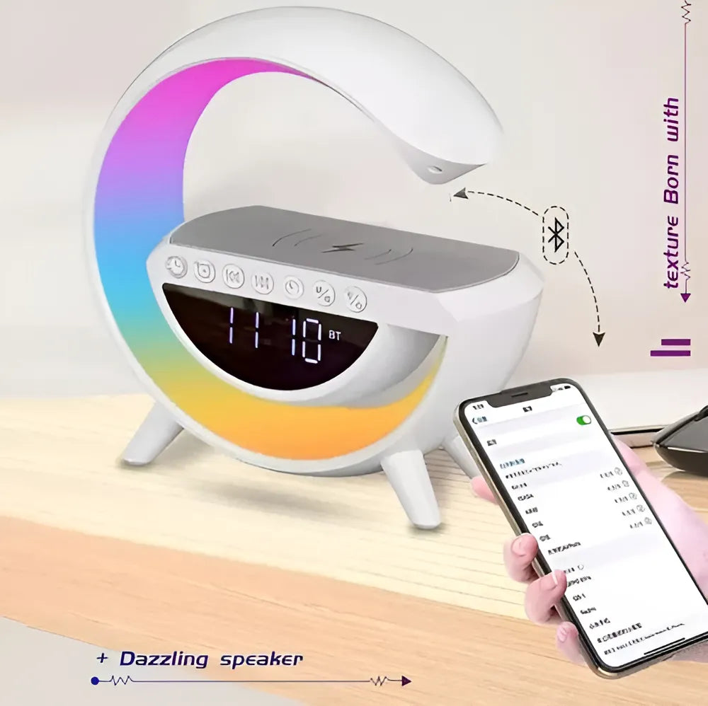 Parlante BT 3401 portátil con bluetooth blanca