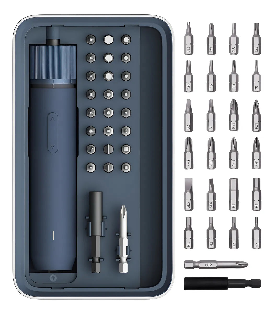 Hoto Kit De Destornilladores Eléctricos 3.6v, 25 Piezas, Led