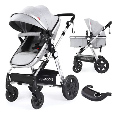 Coche De Bebe Para Recien Nacidos 2 En 1 Con Moisés 0 Meses Gris