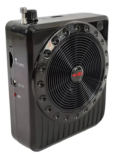 Parlante Portátil Micrófono Amplificador Bluetooth Radio Sd Rojo