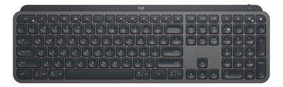 Teclado Logitech Master Series QWERTY Membrana inglés US color grafito con luz blanca
