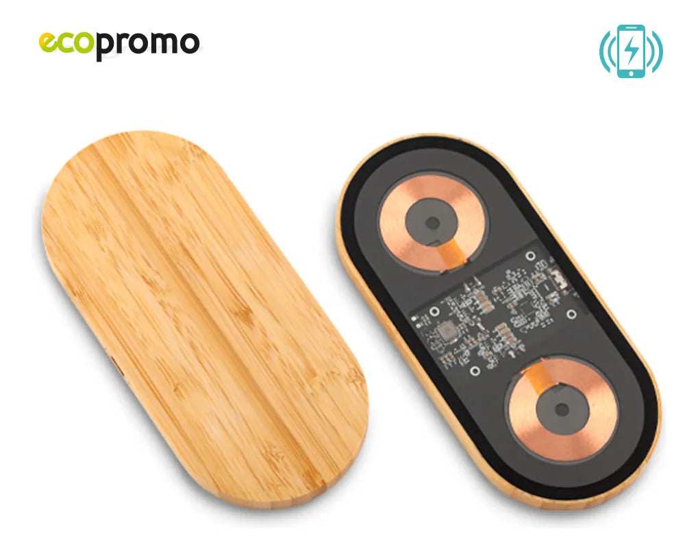 Cargador Inalámbrico Coil Eco En Bambú Teléfonos Móviles