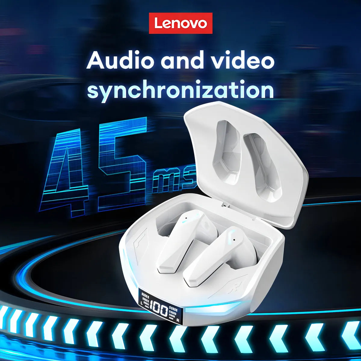 Auriculares inalámbricos Bluetooth Lenovo Thinkplus Xt53, color negro