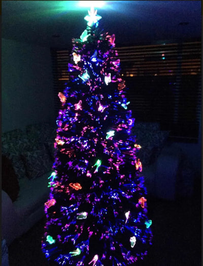Arbol De Fibra Óptica Y Led 1.50, 1 Año De Garantía+regalo