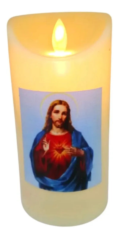 Vela Función Pilas Decoración Navidad Luz Led 12x7.5 Velas