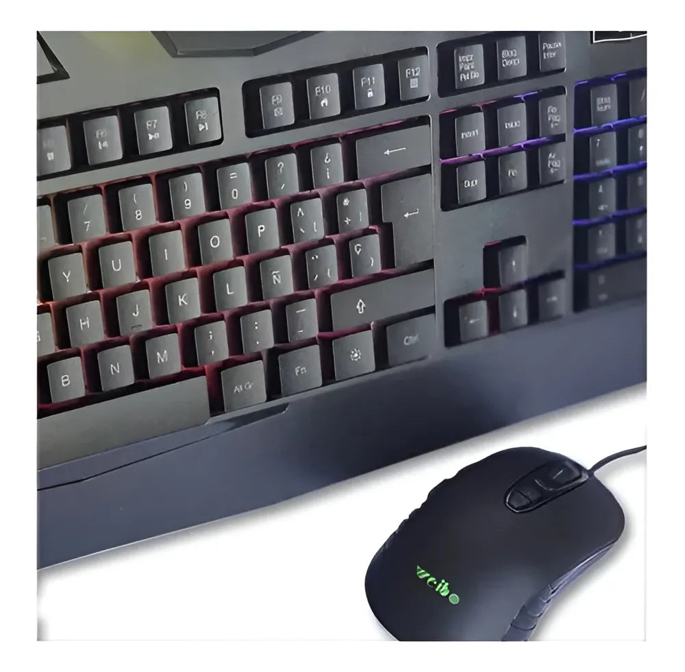 Combo Gamer Teclado/mouse Weibo Wb-520 Rgb Color del mouse Negro Color del teclado Negro