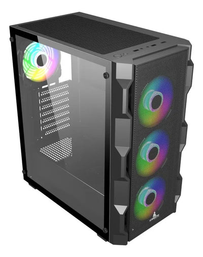 Chasis Gabinete Gamer Iceberg Titan M4 X7 Fan 4000 Airflow Negro