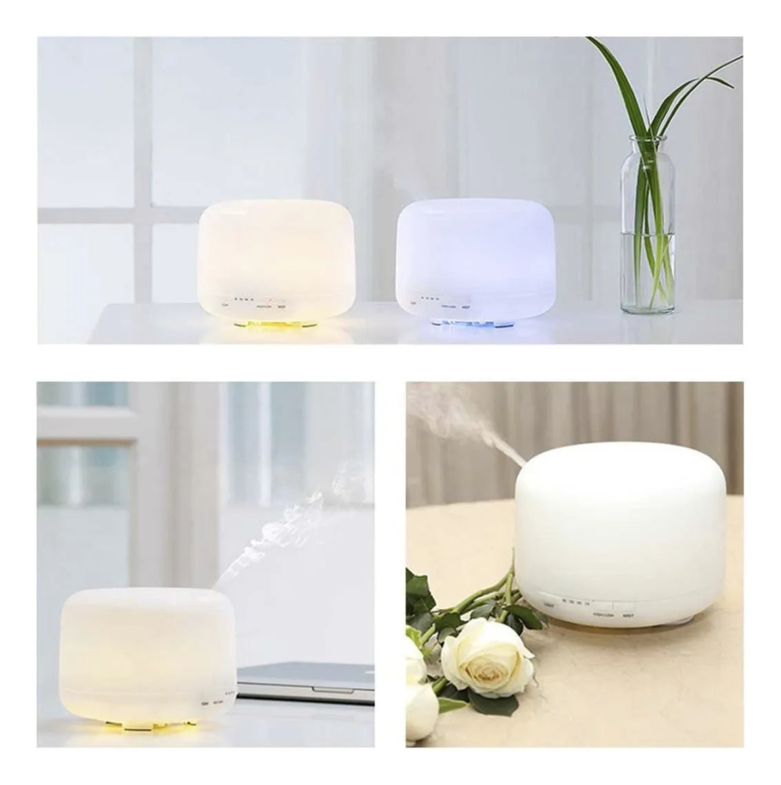 Difusor De Aromas De 300ml Luces Y Control, Incluye Esencia - Blanco