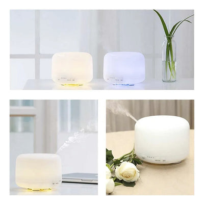 Difusor De Aromas De 300ml Luces Y Control, Incluye Esencia - Blanco
