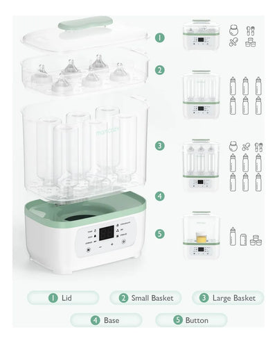Esterilizador Eléctrico 8 En 1 Para Biberones Y Accesorios D