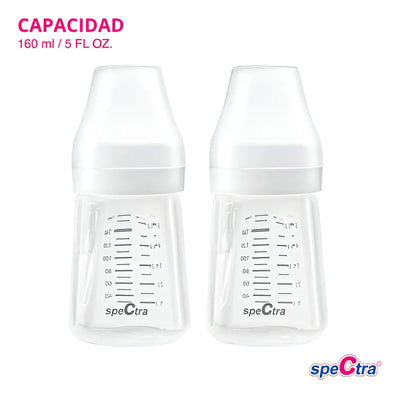 2 Botellas Almacenar Leche Materna Spectra Biberón Lactancia Color Rosa Claro
