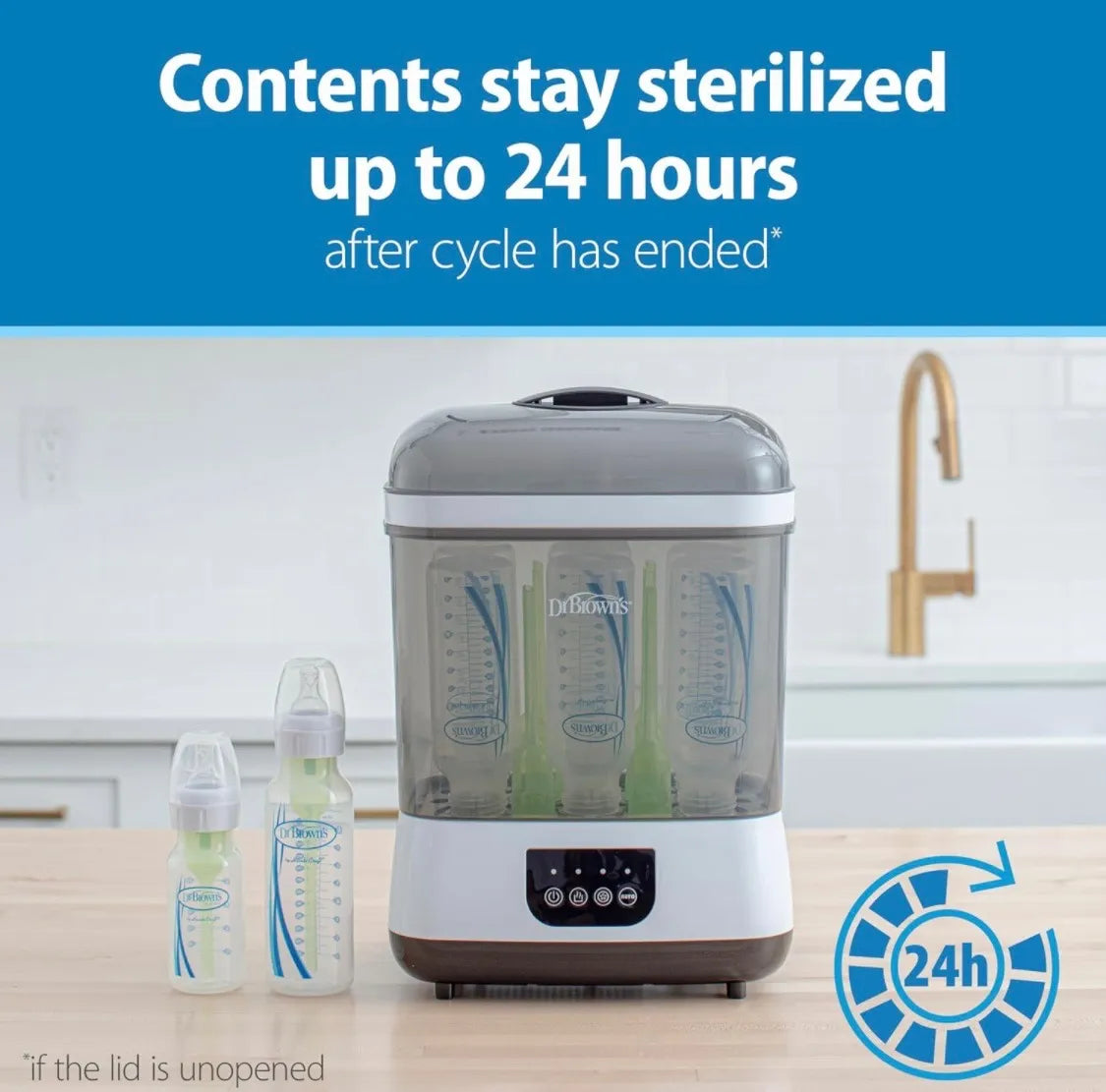 Esterilizador De Teteros Elèctrico A Vapor Dr. Brown Deluxe