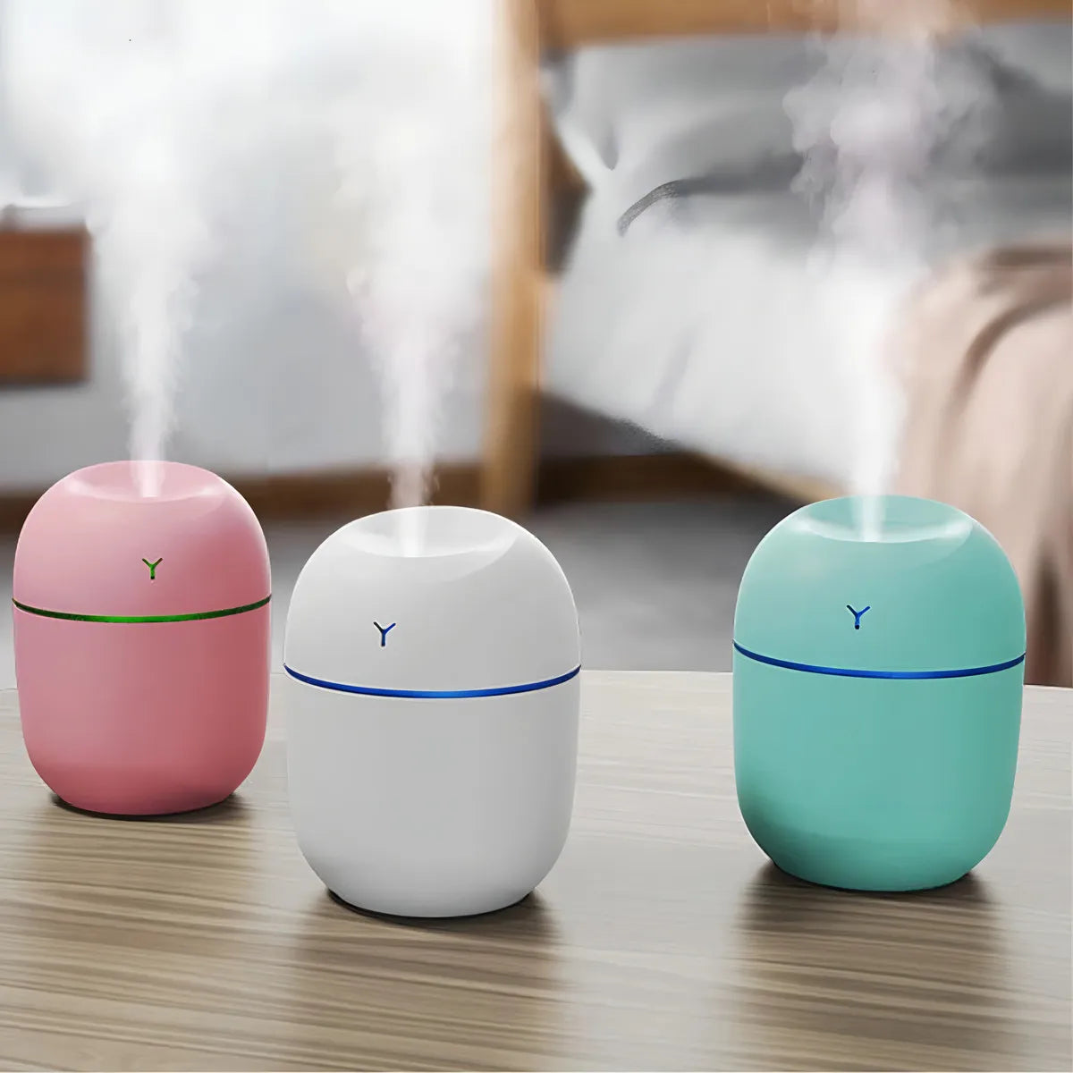 Humidificador Atomizador Difusor De Aroma Led + Esencia Color Colores