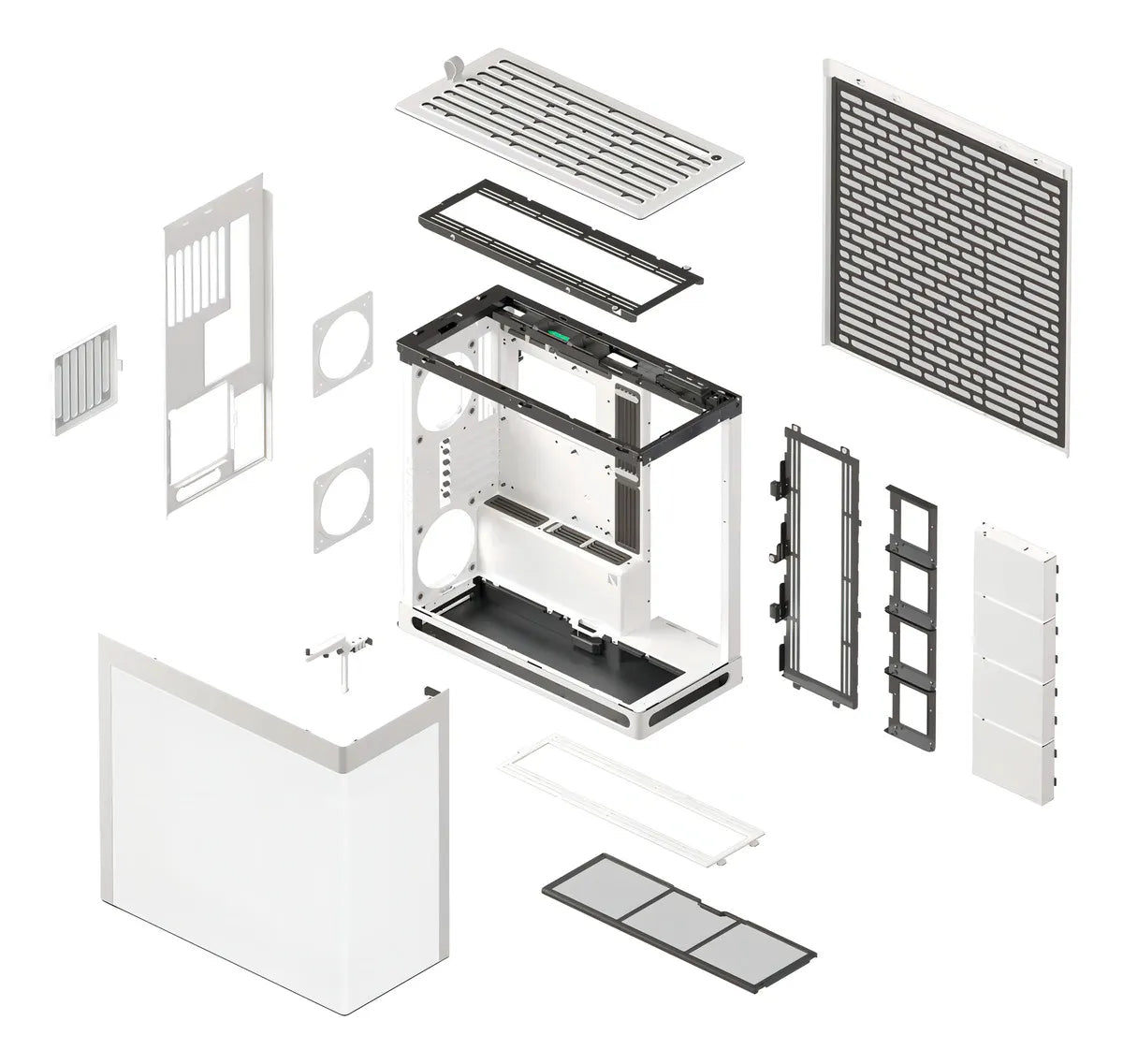 Gabinete Aerocool Hs 420 White Diseño Híbrido Usb 3.2 Color Blanco