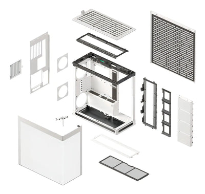 Gabinete Aerocool Hs 420 White Diseño Híbrido Usb 3.2 Color Blanco