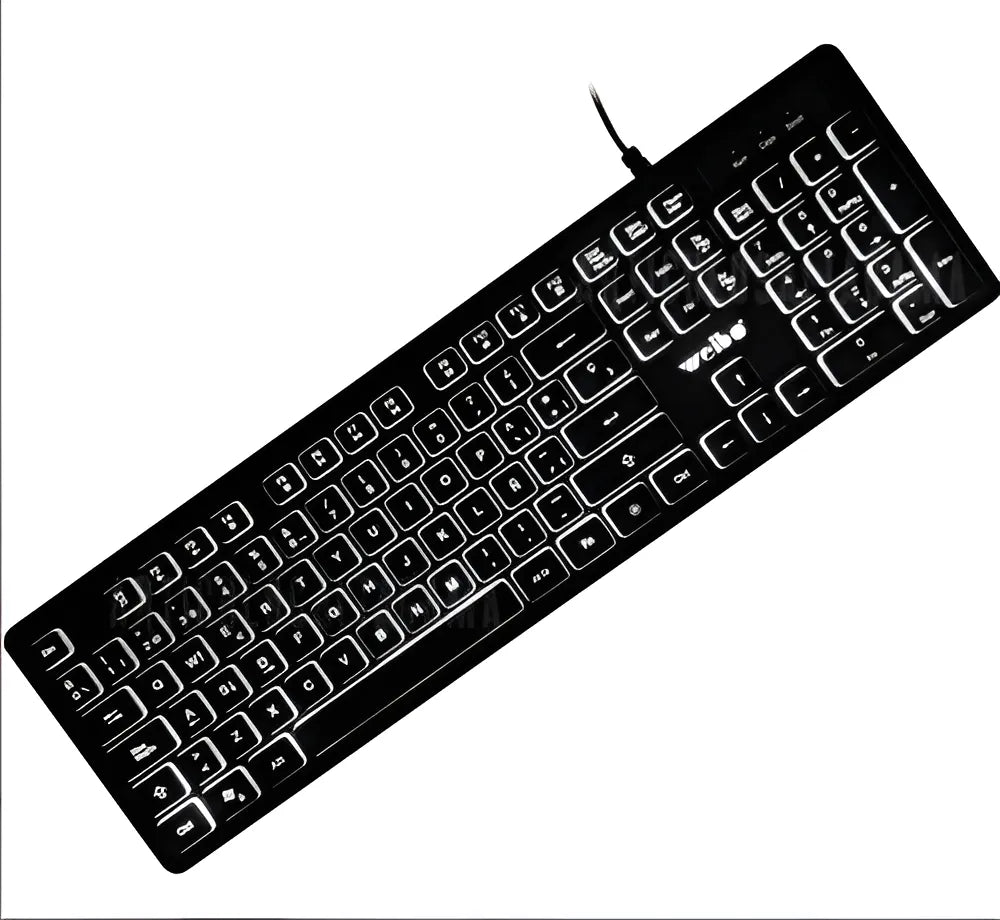 Teclado Gamer Usb Weibo Fc-560 Silencioso Con Luz Multimedia