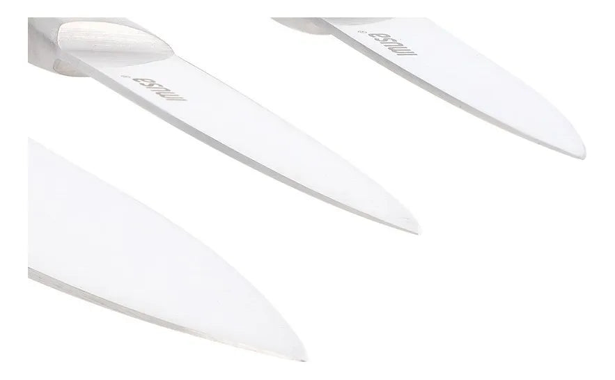 Set 3 Cuchillos Chef Multiusos Imusa 5861030379 Color Negro