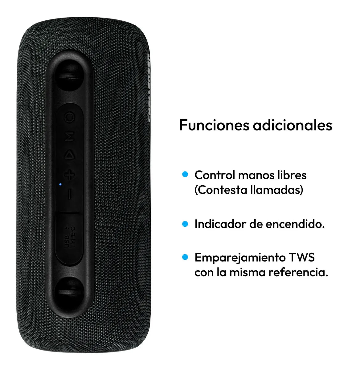 Parlante Portatil Bluetooth 15W Sc15 Challenger Color Negro