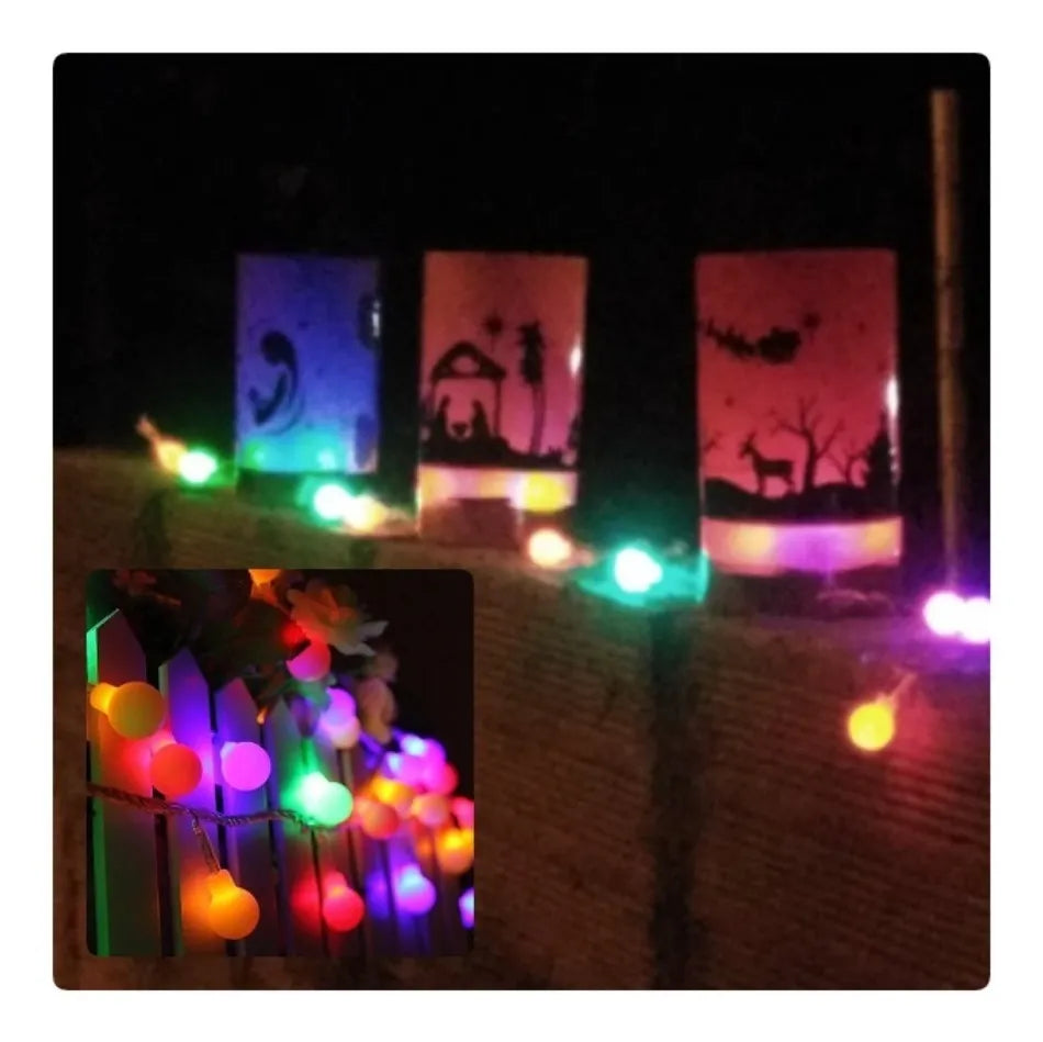 Luz Led Navidad + Faroles Navideños