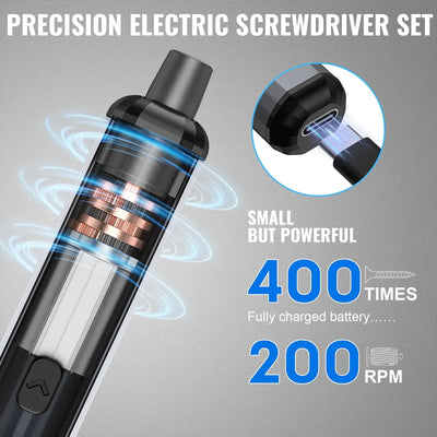 Mini Destornillador Eléctrico 3.7 V 72 En 1 Inalámbrico Port - Negro (72 Black) - Frecuencia
