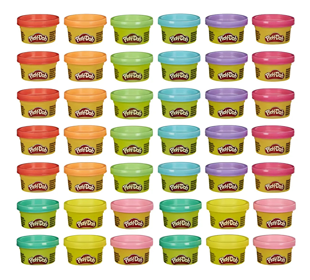 Play-Doh Pack de 42 Mini Latas de 28 g Masa para moldear no tóxica, regalos escolares y fiestas infantiles, para niños desde 2 años