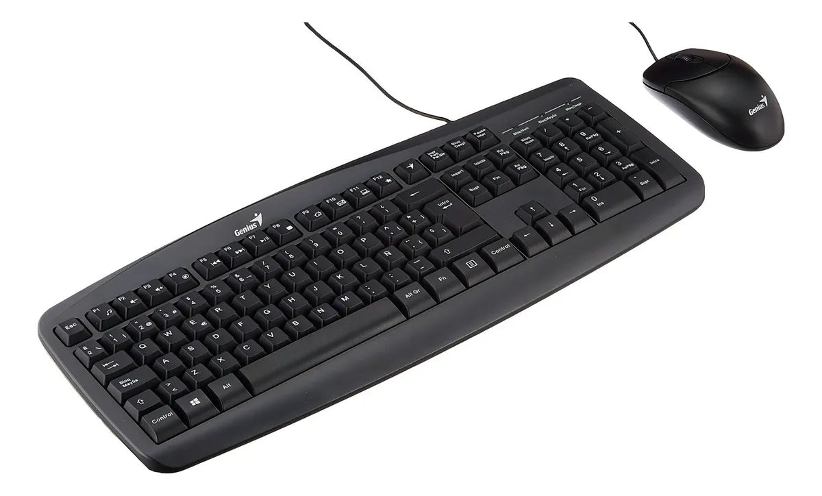Kit de teclado y mouse Genius KM-200 Español de color negro