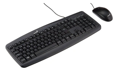 Kit de teclado y mouse Genius KM-200 Español de color negro