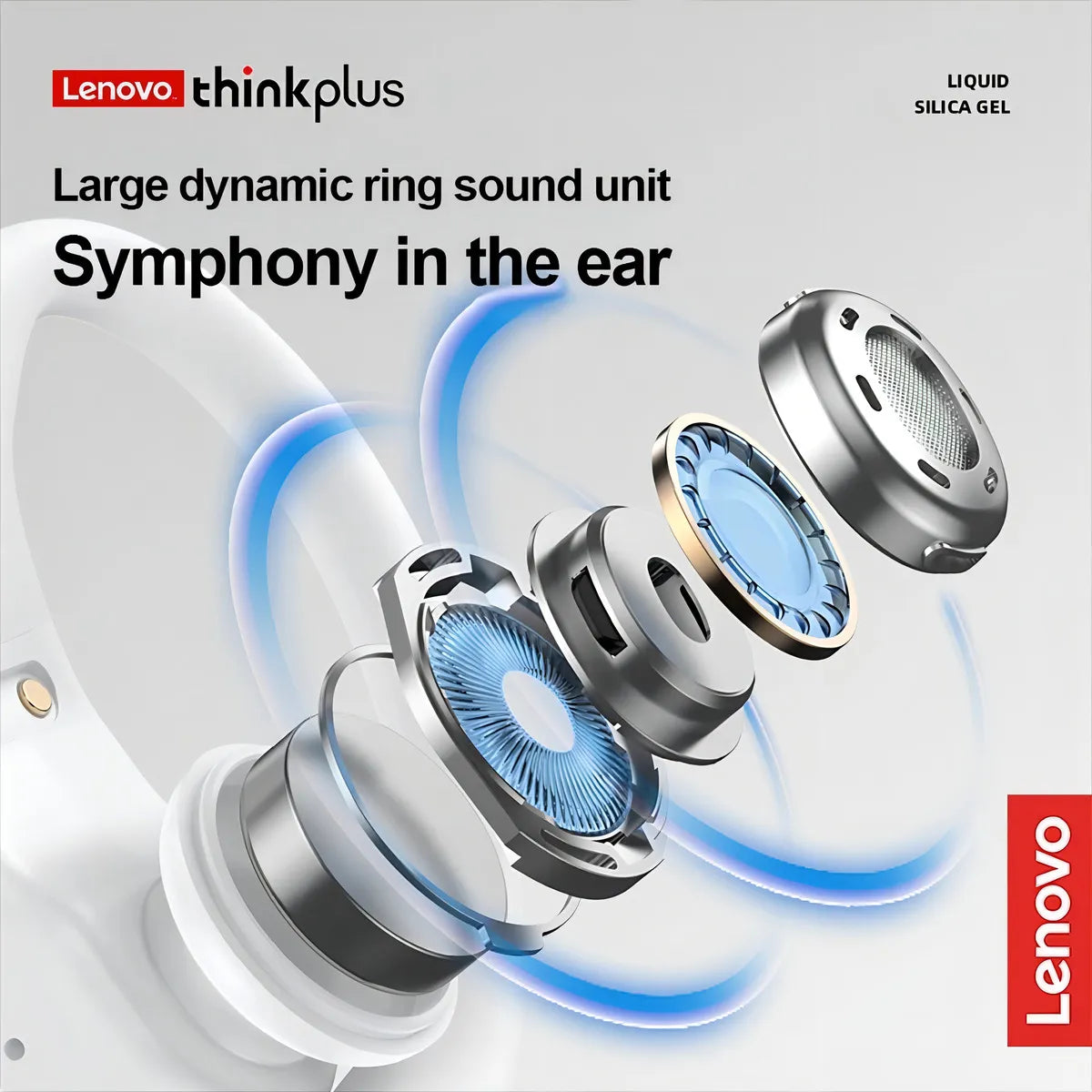 Audífonos 100% Lenovo Livepods Lp75 Bluetooth 5.3 Negro