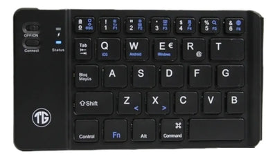 Teclado Plegable Inalámbrico Bluetooth Tk 1010 Color del teclado Negro