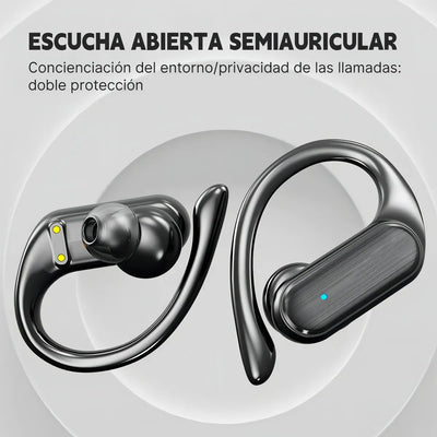 Auricular in-ear gamer inalámbrico A520 negro con luz LED
