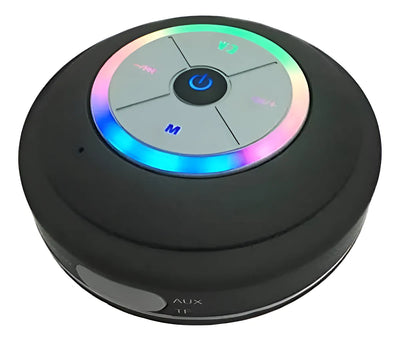 Parlante Ducha Luces Rgb, Musica, Llamadas Impermeable Negro