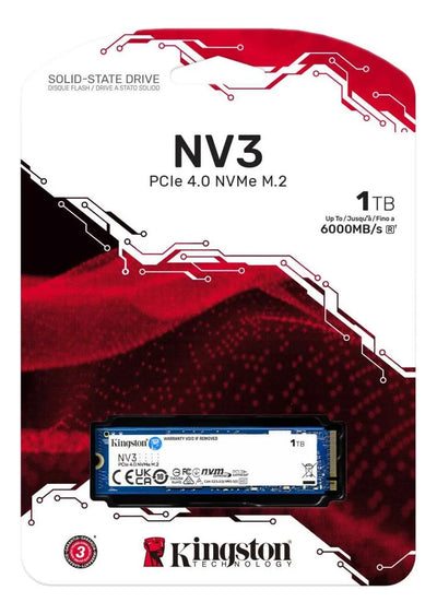 Unidad Sólida M.2 Kingston Nv3 1tb 6000/4000 Mb/s Color Blanco