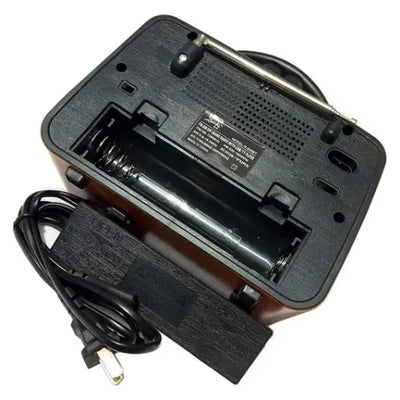Radio Am Fm Parlante Usb Retro Recargable Bluetooth ¡ Mp3! Caqui