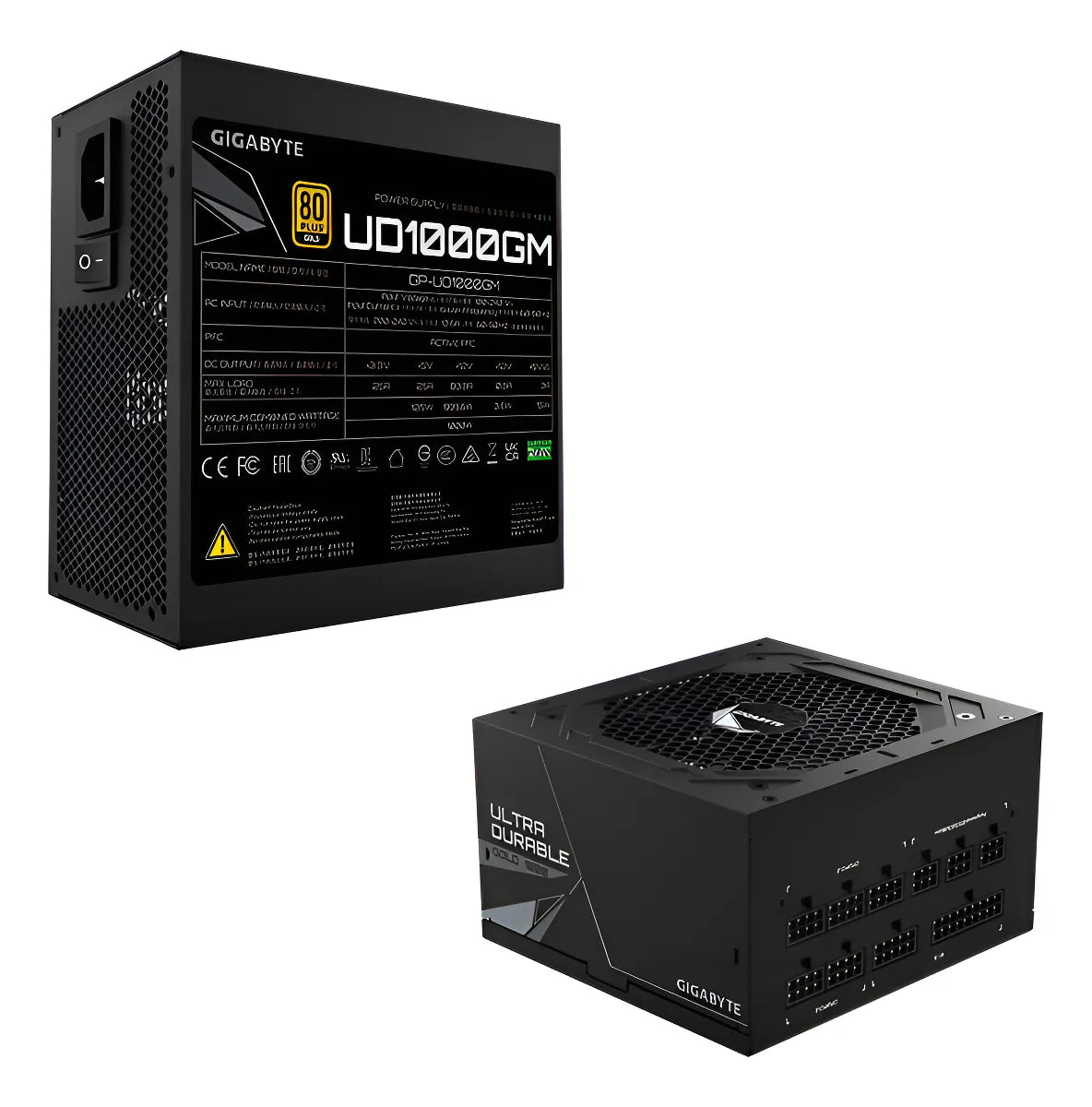 Fuente De Poder Pc 1000w Gamer Gigabyte Ud1000gm 80 Plus Gold Modular Gp-Ud1000gm Color Negro