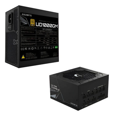 Fuente De Poder Pc 1000w Gamer Gigabyte Ud1000gm 80 Plus Gold Modular Gp-Ud1000gm Color Negro