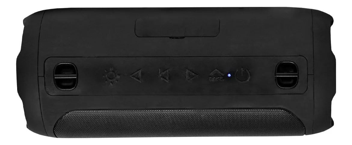 Parlante Recargable Breeza 16w Vta Flama Con Luces Led Color Negro