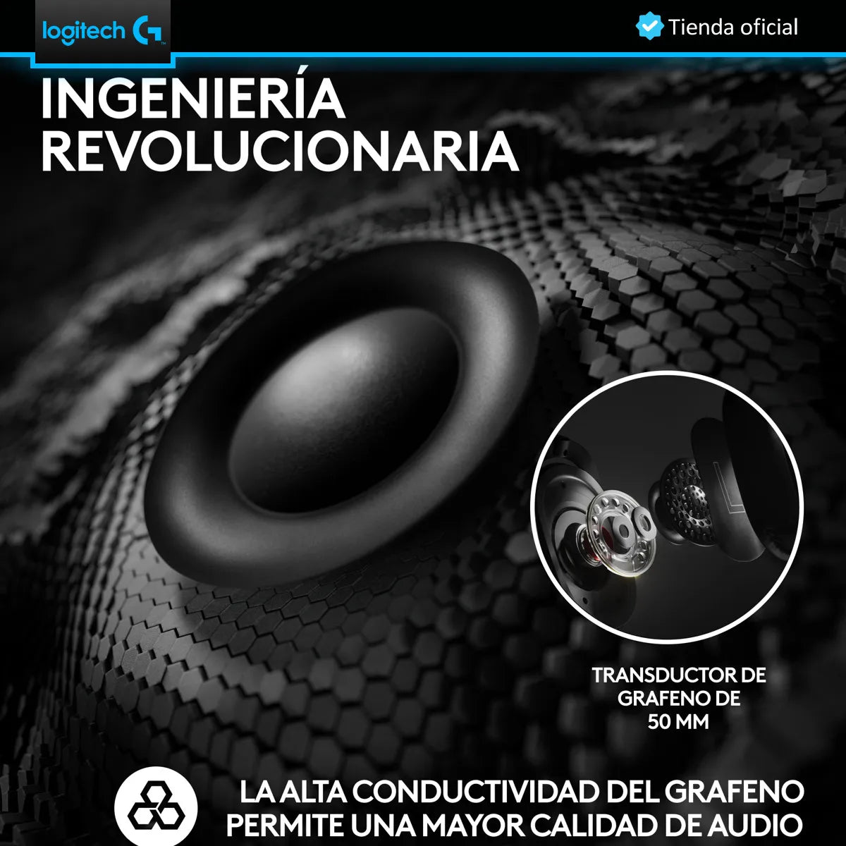 Logitech G Pro X 2, Diadema Gamer 7.1 Lightspeed / Bluetooth Negro