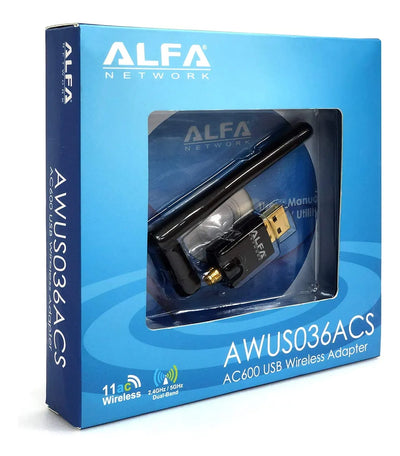 Alfa Network Awus036acs Adaptador Inalmbrico Usb Ac600 De Do
