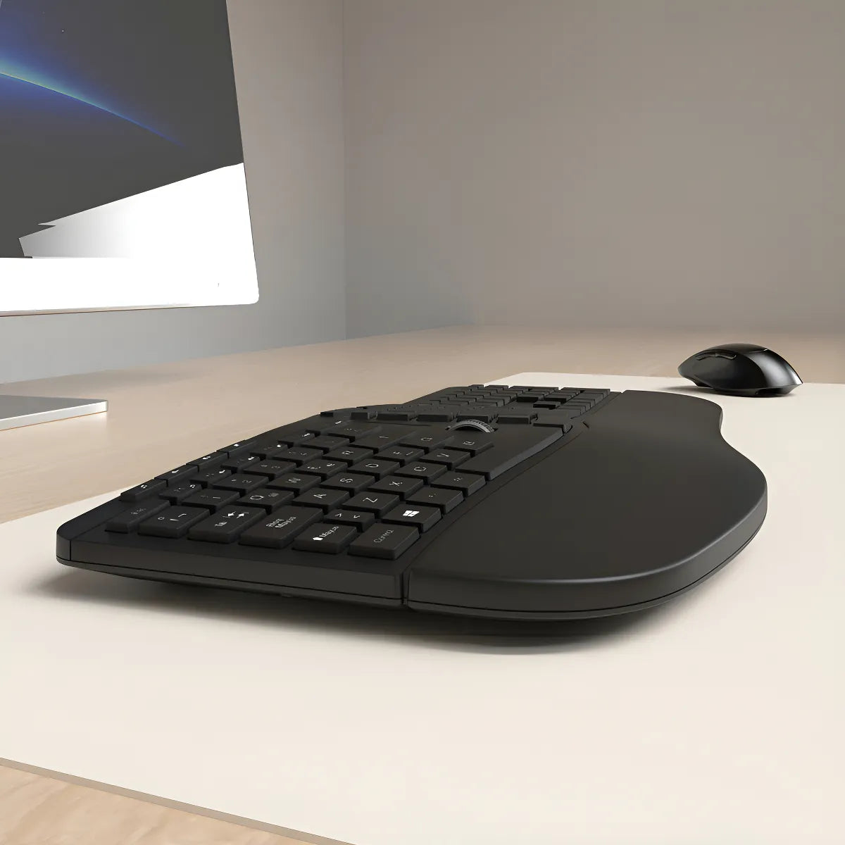 Teclado Klip Xtreme Transcend Wireless Ergonómico - Kbk-530s Color Del Teclado Negro