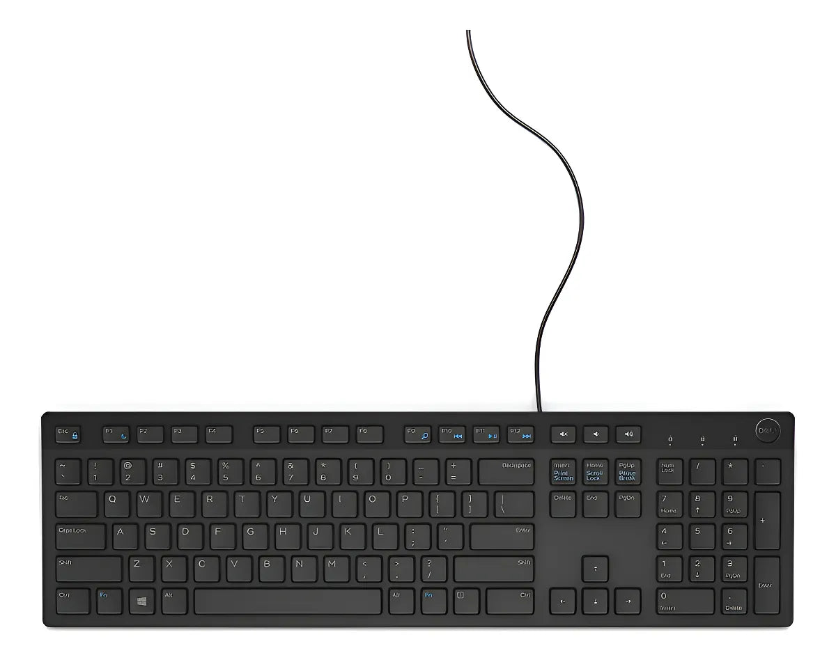 Teclado Dell KB216-BK-LTN QWERTY español latinoamérica color negro